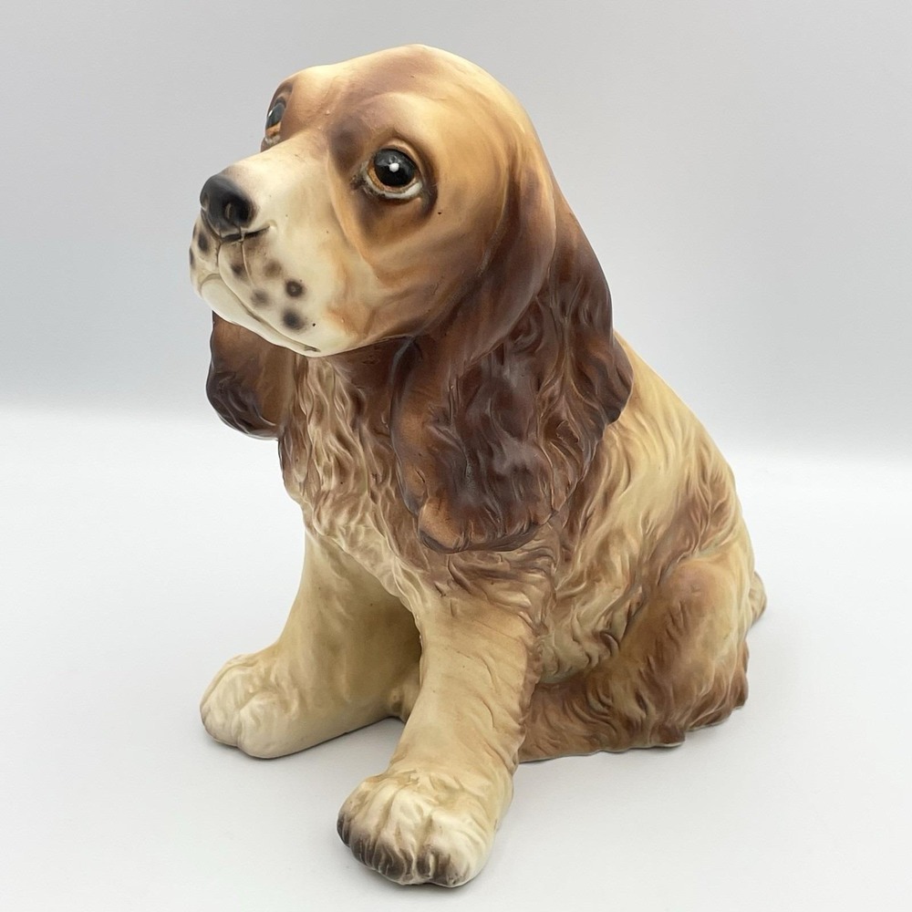 Vintage 1970s Lego Japan Cocker Spaniel Dog Planter‎ Figurine 7" Ceramic 7208